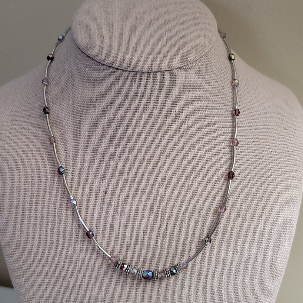 Lia Sophia silvertone necklace